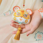 Buddha Stones Chinese Zodiac Embroidered Dragon Tiger Tassel Luck Cute Animal Decor