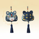 Buddha Stones Chinese Zodiac Embroidered Dragon Tiger Tassel Luck Cute Animal Decor