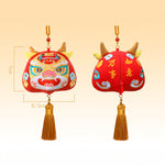 Buddha Stones Chinese Zodiac Embroidered Dragon Tiger Tassel Luck Cute Animal Decor