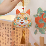 Buddha Stones Chinese Zodiac Embroidered Dragon Tiger Tassel Luck Cute Animal Decor
