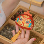 Buddha Stones Chinese Zodiac Embroidered Dragon Tiger Tassel Luck Cute Animal Decor