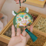 Buddha Stones Chinese Zodiac Embroidered Dragon Tiger Tassel Luck Cute Animal Decor
