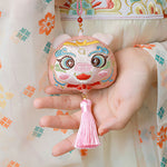 Buddha Stones Chinese Zodiac Embroidered Dragon Tiger Tassel Luck Cute Animal Decor