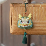 Buddha Stones Chinese Zodiac Embroidered Dragon Tiger Tassel Luck Cute Animal Decor