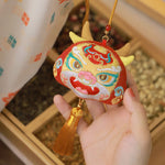 Buddha Stones Chinese Zodiac Embroidered Dragon Tiger Tassel Luck Cute Animal Decor