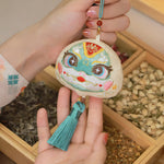 Buddha Stones Chinese Zodiac Embroidered Dragon Tiger Tassel Luck Cute Animal Decor