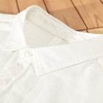 Buddha Stones Summer Casual Minimalist Button-Up Solid Cotton Linen Men's Short Sleeve Shirts With Pocket