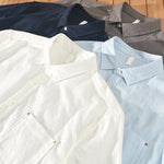 Buddha Stones Summer Casual Minimalist Button-Up Solid Cotton Linen Men's Short Sleeve Shirts With Pocket