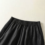 Buddha Stones Summer Casual Boho Solid Decorative Side Lace Women's Shorts With Pockets