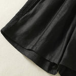 Buddha Stones Summer Casual Boho Solid Decorative Side Lace Women's Shorts With Pockets