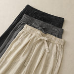Buddha Stones Summer Casual Minimalist Drawstring Solid Ankle Pants Women's Straight Leg Pants With Pockets