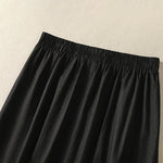 Buddha Stones Summer Casual Boho Button-Up Solid Women's Skirts With Pockets