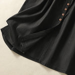 Buddha Stones Summer Casual Boho Button-Up Solid Women's Skirts With Pockets