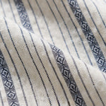 Buddha Stones Summer Casual Button Up Striped Cotton Men's Short Sleeve Shirts With Patch Pocket