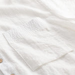 Buddha Stones Summer Tang Style Casual Mandarin Collar Half Button Solid Men's Short Sleeve Shirts With Patch Pocket
