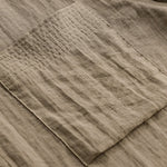 Buddha Stones Summer Tang Style Casual Mandarin Collar Half Button Solid Men's Short Sleeve Shirts With Patch Pocket