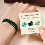 Buddha Stones 3pcs "Strengthen Your Spirit" Turquoise Bracelet Includes Gift Message Card