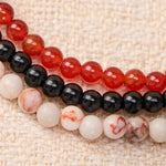 Buddha Stones 3pcs "Awaken Your Courage" Red Agate Calm Bracelet Includes Gift Message Card