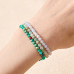 Buddha Stones 3pcs "Ease Emotional Waves" Amazonite Relax Bracelet Includes Gift Message Card