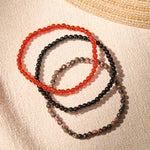 Buddha Stones 3pcs "Embrace Inner Power" Red Agate Confidence Bracelet Includes Gift Message Card