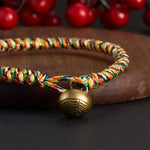 Buddha Stones Hand-woven Colorful String Lotus Balance Braided Bracelet