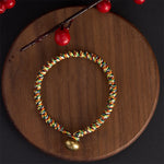 Buddha Stones Hand-woven Colorful String Lotus Balance Braided Bracelet
