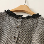Buddha Stones Summer Casual Vintage Plaid Back Button-Up Tank Top Women's Sleeveless Shirts