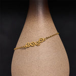 Buddha Stones Titanium Steel Four Cat Paws Balance Bracelet