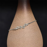 Buddha Stones Titanium Steel Four Cat Paws Balance Bracelet