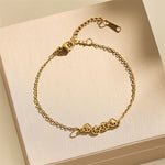 Buddha Stones Titanium Steel Four Cat Paws Balance Bracelet