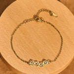 Buddha Stones Titanium Steel Four Cat Paws Balance Bracelet