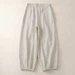 Buddha Stones Summer Casual Minimalist Button-Up Solid Capri Pants Women's Harem Pants With Pocket