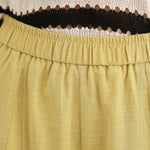 Buddha Stones Summer Casual Minimalist Solid Cropped Pants Women's Wide Leg Pants With Pocket