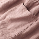 Buddha Stones Summer Casual Minimalist Button-Up Solid Ankle Pants Women's Wide Leg Pants With Pocket