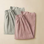 Buddha Stones Summer Casual Minimalist Button-Up Solid Ankle Pants Women's Wide Leg Pants With Pocket