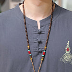 Buddha Stones Summer Tang Style Frog Button Embroidery Gourd Solid Men's Short Sleeve Shirts