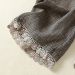 Buddha Stones Summer Casual Drawstring Plaid Linen Ankle Pants Women's Wide Leg Pants With Pocket