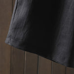 Buddha Stones Summer Casual Minimalist Drawstring Solid Cotton Linen Ankle Pants Women's Straight Leg Pants With Pocket