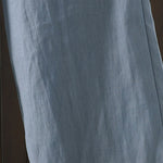 Buddha Stones Summer Casual Minimalist Drawstring Solid Cotton Linen Ankle Pants Women's Straight Leg Pants With Pocket