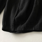 Buddha Stones Summer Casual Simple Drawstring Solid Cotton Linen Cropped Pants Women's Harem Pants With Pocket