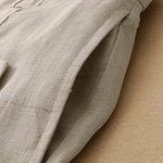Buddha Stones Summer Casual Elegant Button-Up Solid  Ankle Pants Women's Wide Leg Pants With Pocket