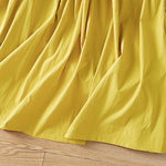 Buddha Stones Summer Casual Boho Solid Line Women's Skirts With Pockets