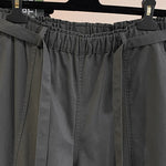 Buddha Stones Spring Casual Minimalist Drawstring Solid Long Pants Women's Harem Pants With Pockets