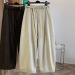 Buddha Stones Spring Casual Minimalist Drawstring Solid Long Pants Women's Harem Pants With Pockets