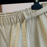 Buddha Stones Spring Casual Minimalist Drawstring Solid Long Pants Women's Harem Pants With Pockets