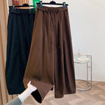 Buddha Stones Spring Casual Minimalist Drawstring Solid Long Pants Women's Harem Pants With Pockets