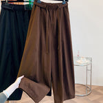 Buddha Stones Spring Casual Minimalist Drawstring Solid Long Pants Women's Harem Pants With Pockets