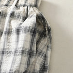 Buddha Stones Summer Casual Plaid Long Pants Women's Tapered Pants With Pockets