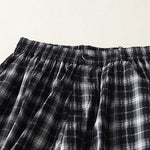Buddha Stones Summer Casual Plaid Long Pants Women's Tapered Pants With Pockets