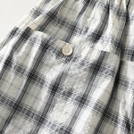 Buddha Stones Summer Casual Plaid Long Pants Women's Tapered Pants With Pockets